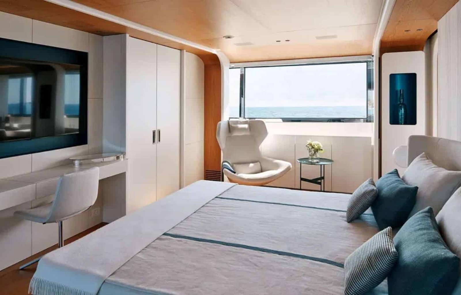 Beautifully designed VIP stateroom aboard the 125' Benetti yacht, ensuring a luxurious stay.