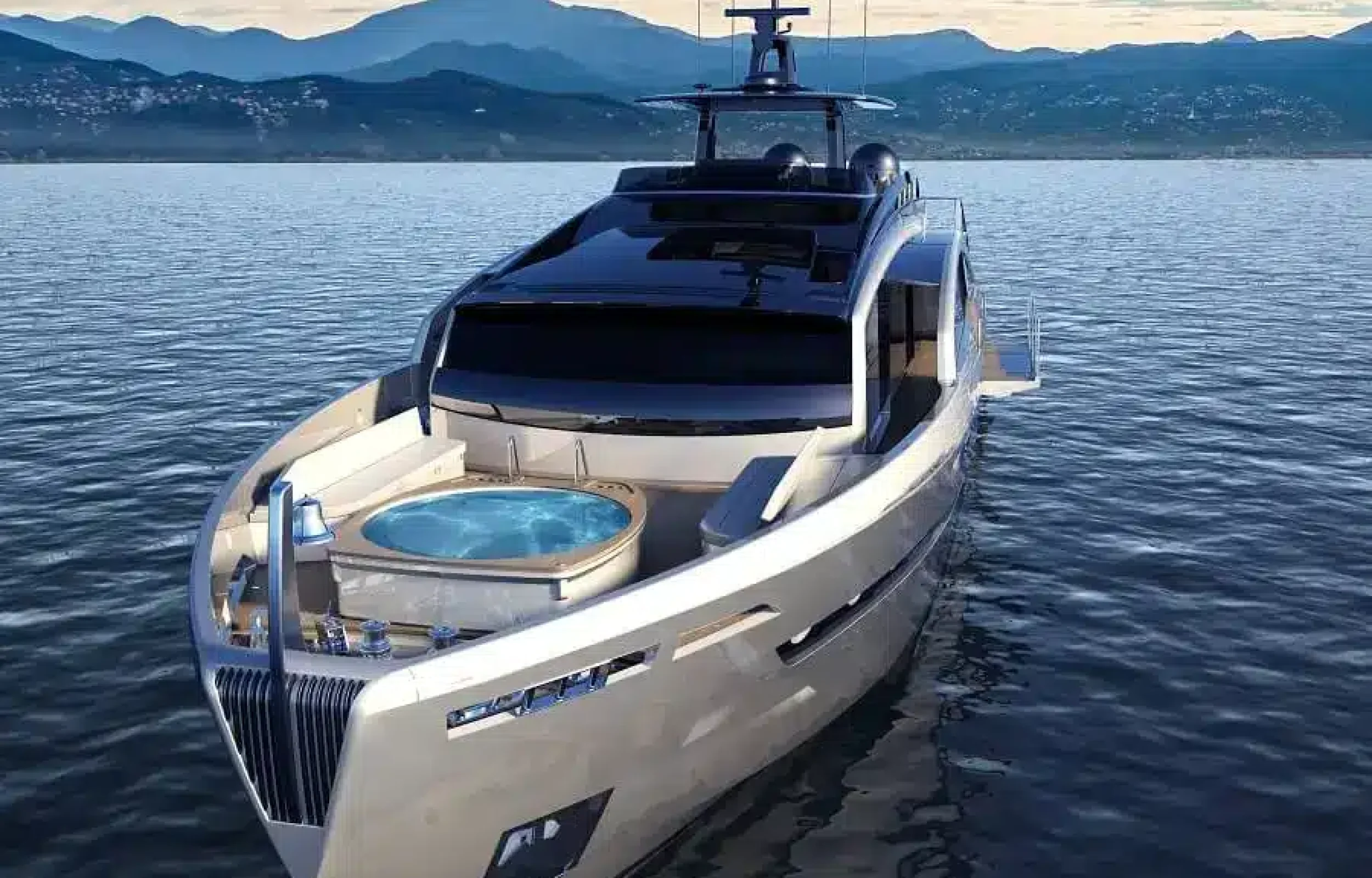 116' pershing GTX on water