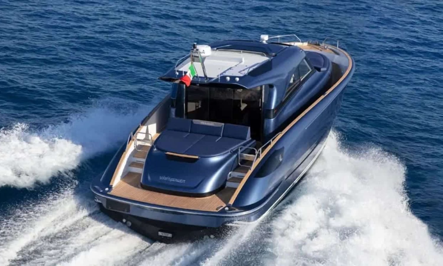 South of france 8 Rear angle of the yacht, emphasizing its spacious outdoor areas and luxurious features.