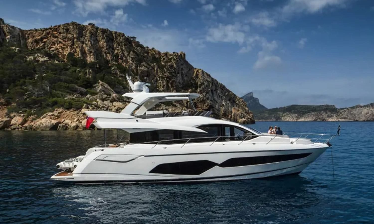 Ibiza 10 Front view of the 66' Sunseeker yacht available for charter