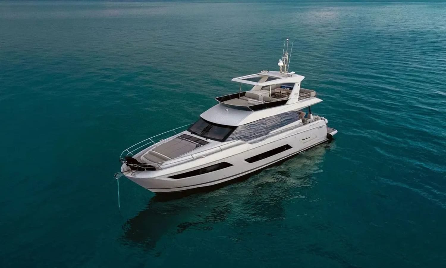 South of france 13 Front view of an elegant luxury 68' Prestige on the sea