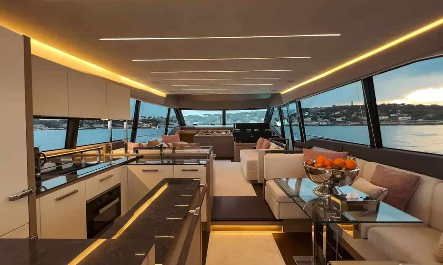 South of france 14 View of the luxurious interior of the yacht with premium finishes