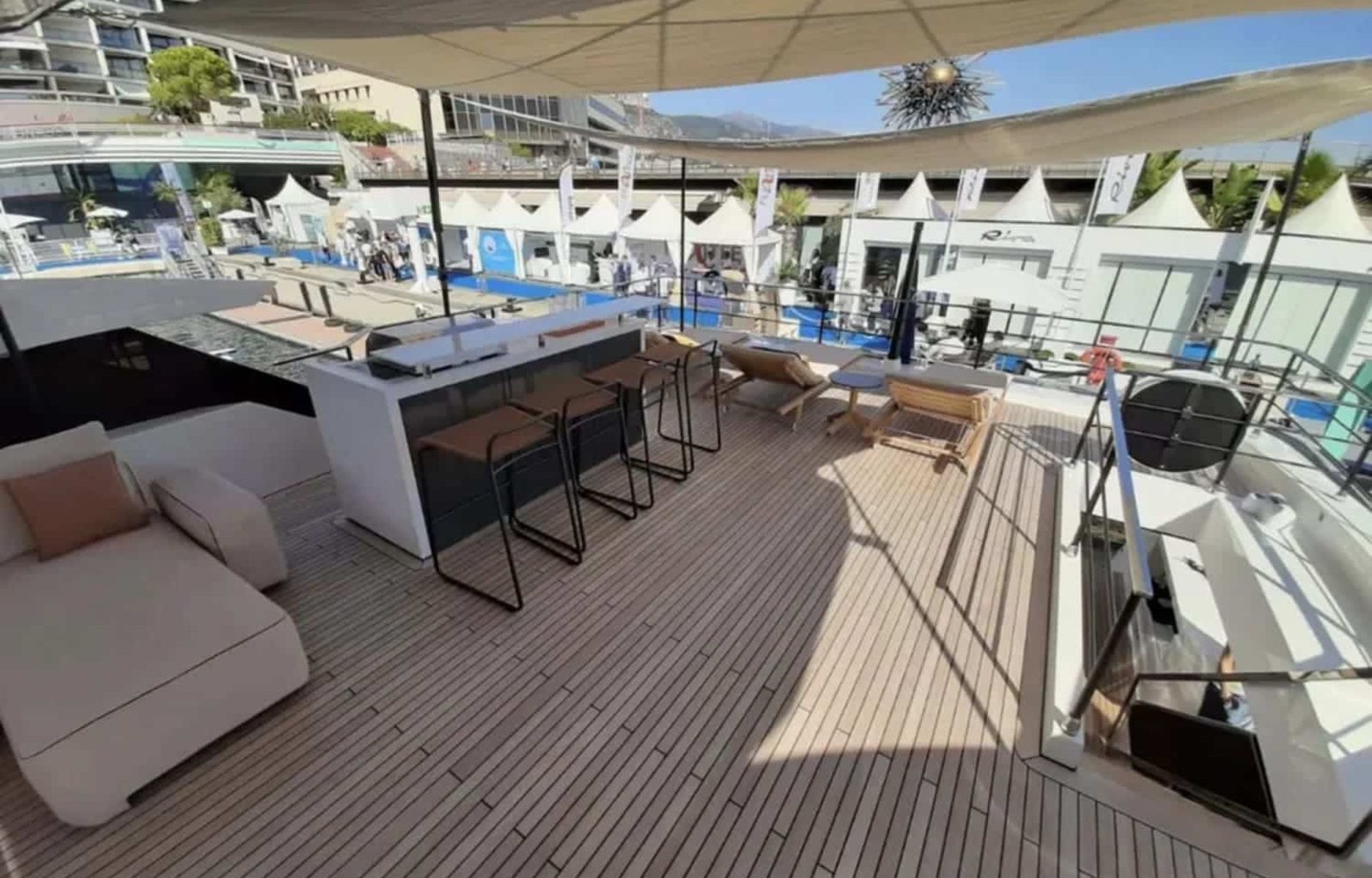 Another view of the luxurious interior of the yacht.