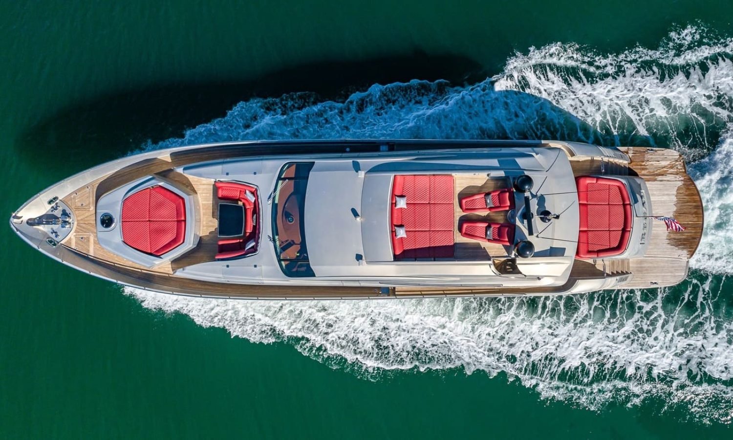 Aerial Perspective of the 90' PERSHING REGAL Yacht