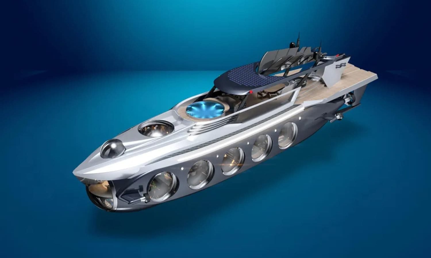 Aerial view of the 138' NAUTILUS yacht, highlighting its impressive size and refined elegance, available for purchase