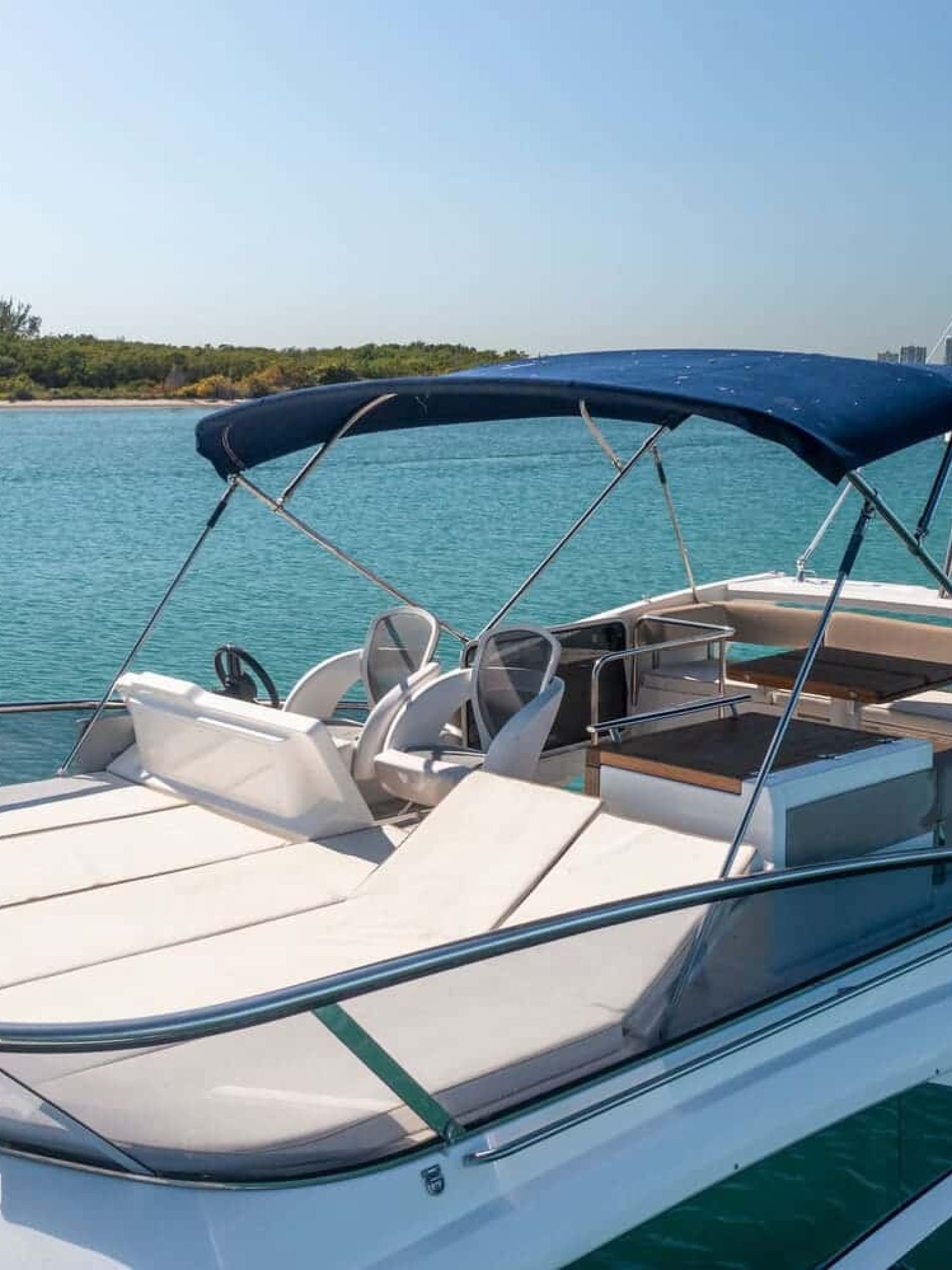 View of the 60' ABSOLUTE FLY yacht from the exterior, highlighting its impressive size and sleek lines.