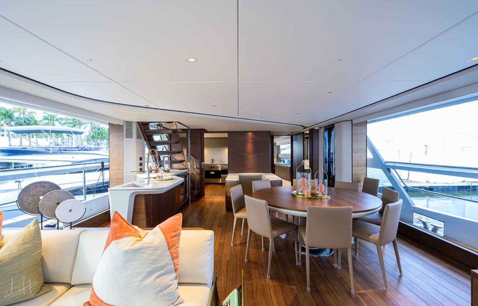 Unique perspective showcasing the grandeur of the 100' PRINCESS X95 yacht from another angle.