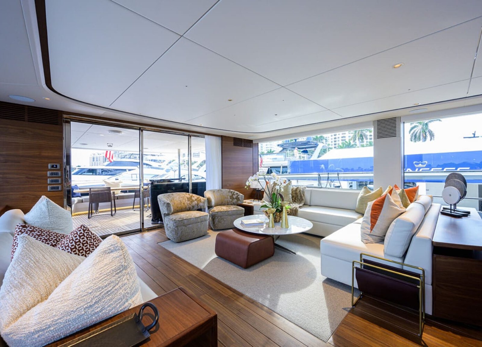 Another section of the 100' PRINCESS X95 yacht’s interior, featuring luxurious details and comfort