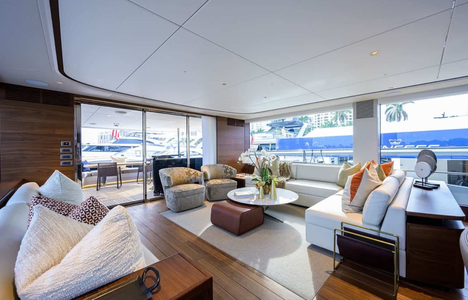 Another section of the 100' PRINCESS X95 yacht’s interior, featuring luxurious details and comfort